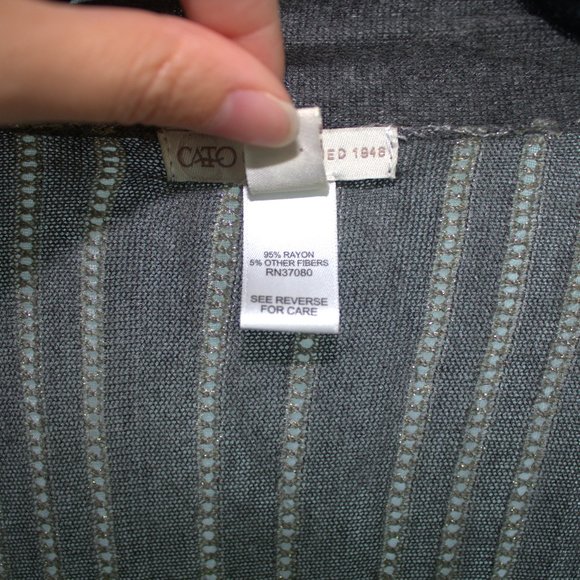 Cato Long Sleeve Sweater | Open Faced Cardigan - Picture 6 of 6